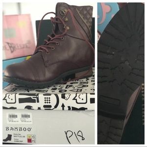 Burgundy Battle Boots